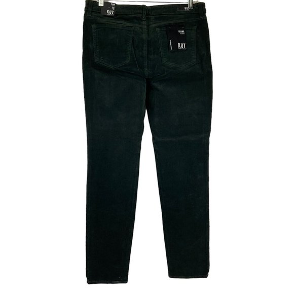 Kut From the Kloth Jeans Women's Size 14 Green Diana Skinny Mid-Rise Denim Nwt - Picture 2 of 13